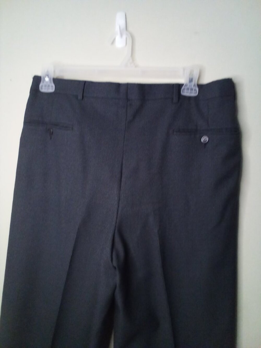 Hart Schaffner Marx Pants Men 34 x 31 Pleats Trousers Check Gray - Picture 14 of 16